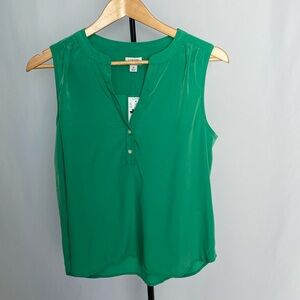 NWT - Jcrew factory Sleeveless V-neck popover top